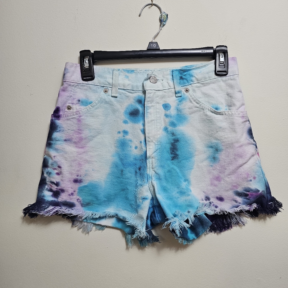 Levi's Vintage 910 Denim Shorts Custom‎ Tie Dyed